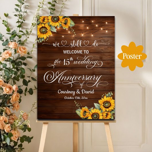 We doen nog steeds 15th Wedding Jubileum String Li Poster