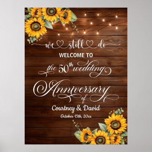 We doen nog steeds 50ste bruiloft Jubileum String  Poster (Voorkant)