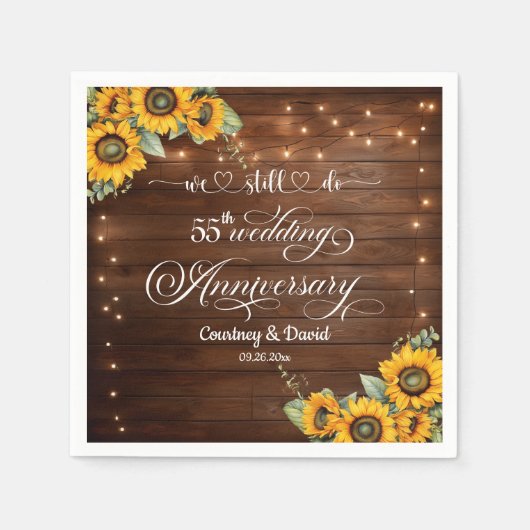 We doen nog steeds 55e bruiloft Jubileum String Li Servet (Voorkant)