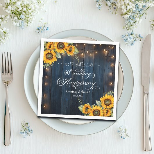 We doen nog steeds 60ste bruiloft Jubileum String Servet