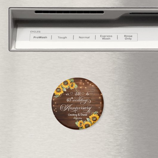 We doen nog steeds 65e bruiloft Jubileum String Li Magneet (Insitu (Vaatwasser))