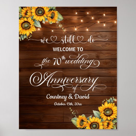 We doen nog steeds 70ste bruiloft Jubileum String  Poster (Voorkant)