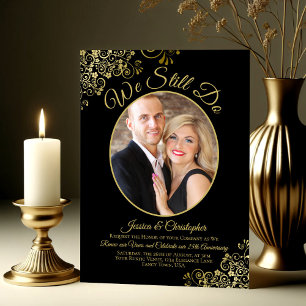 We doen nog steeds aan 'Black & Gold Wedding Vow R Kaart