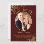 We doen nog steeds Auburn & Gold Wedding Vow Renew Kaart (Voorkant)