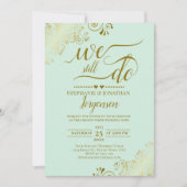 We doen nog steeds Elegant Mint Green en Gold Vow Kaart (Voorkant)