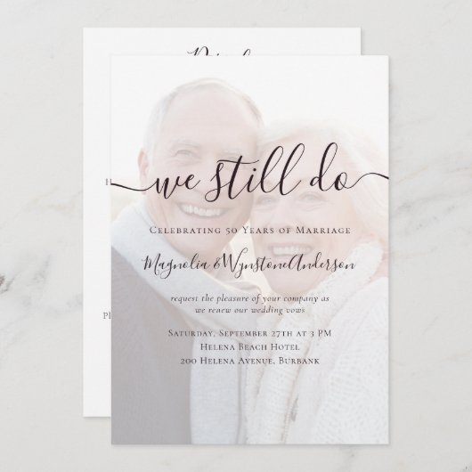 We doen nog steeds foto Vow Renewal All in One Kaart (Voorkant / Achterkant)