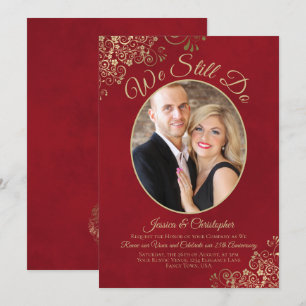 We doen nog steeds Gold Lace op Red Wedding Vow Re Kaart