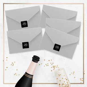 We doen nog steeds Jubileum typografie zwart/zilve Vierkante Sticker