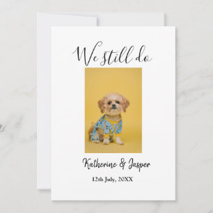 We doen nog steeds koppel naam huisdier hond foto kaart
