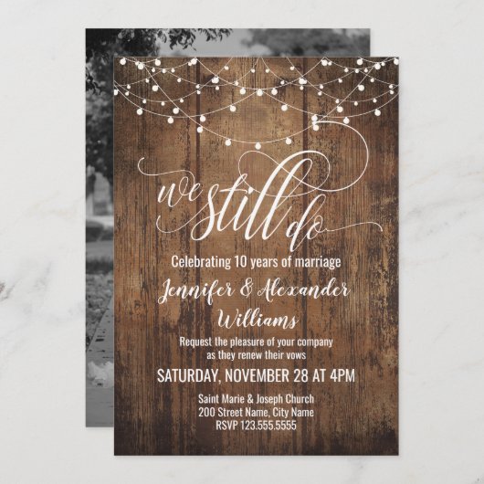 We doen nog steeds met Vow Renewal Kaart (Voorkant / Achterkant)