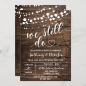We doen nog steeds met Vow Renewal Rustic Kaart (Voorkant / Achterkant)