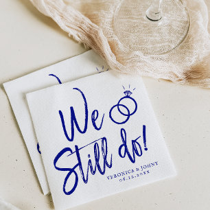We doen nog steeds   Navy Script van Jubileum Part Servet