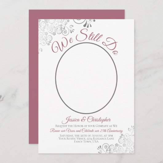 We doen nog steeds Roos en hernieuwing van een wit Kaart (Voorkant / Achterkant)