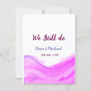 We doen nog steeds roze paarse waterverf glitters briefkaart