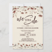 We doen nog steeds Rustic Wildflowers Wedding Vow  Kaart (Voorkant)