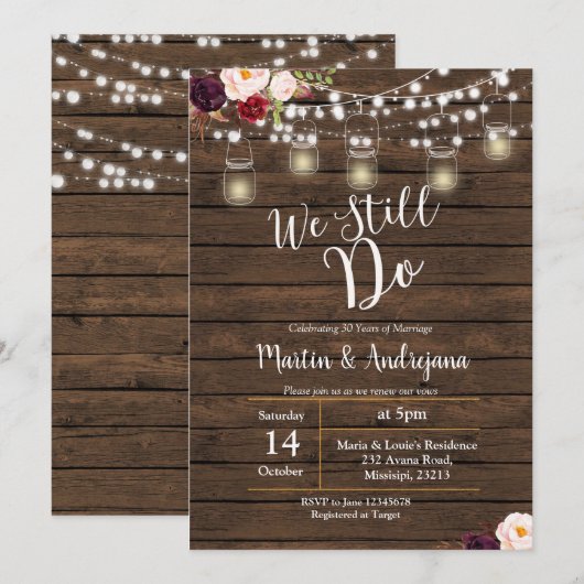 We doen nog steeds trouwjubileum uitnodigingskaart kaart (Voorkant / Achterkant)