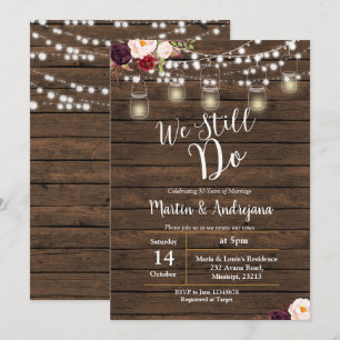 We doen nog steeds uitnodigingskaart voor trouwjub kaart