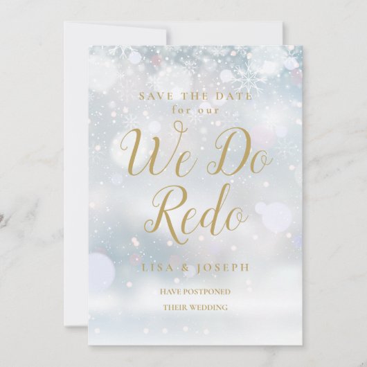 We doen Redo Nieuw Plan Winter Save the Date Kaart (Voorkant)