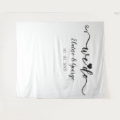 We doen Script Heart Weddenschap Foto Prop Backdro Wandkleed (Voorkant (horizontaal))