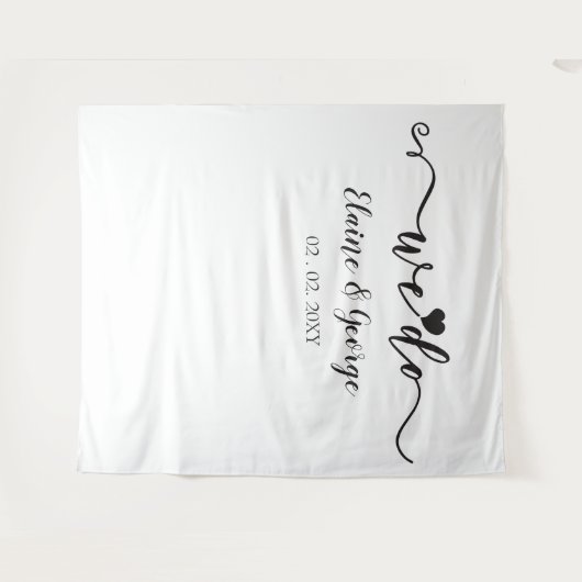 We doen Script Heart Weddenschap Foto Prop Backdro Wandkleed (Voorkant (horizontaal))