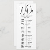 We doen strand bruiloft dag tijdlijn plat programm programma (Voorkant / Achterkant)