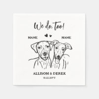 We doen te hond Schattige 2 honden tekenen bruilof