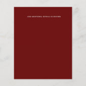 WE DOEN Zonnebloemen Burgundy Blue Wedding Invites (Achterkant)