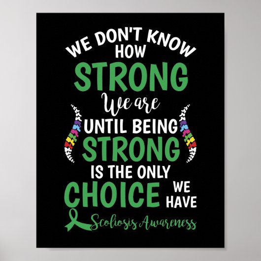 We Don't Know How Strong We Are Until Being Strong Poster (Voorkant)