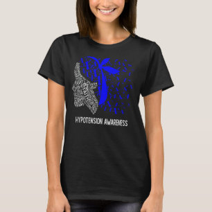 We Draag blauw voor hypotensie potten bewustzijn T-shirt