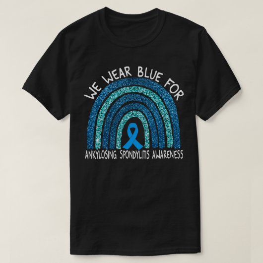 We Draag blauw voor spondylitis ankylopoetica T-shirt (Design voorkant)