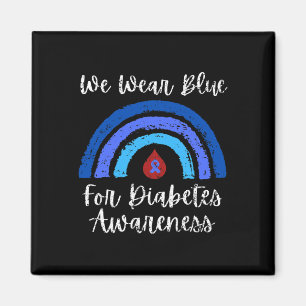 We draag Blauw voor Type 1 Diabetes Bewustmakingsm Magneet