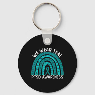 We Draag Blauwgroen posttraumatische stressstoorni Sleutelhanger