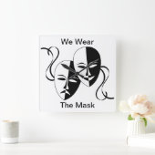"We Draag de Mask" Poem Wall Clock Vierkante Klok (Huis)