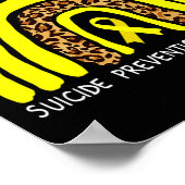 We draag gele regenboog voor zelfmoordpreventie oo poster (Hoek)