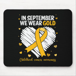 We Draag Gold Childhood Cancer Awareness Gold Ribb Muismat