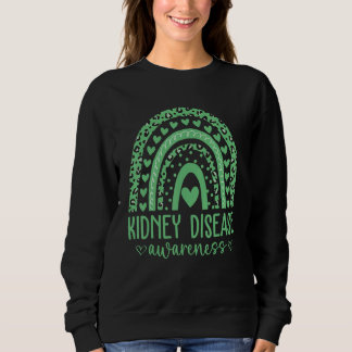 We Draag Green Kidney Disease Awareness Maand Leop Trui