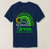 We Draag het bewustzijn van groene bijnierkanker. T-shirt (Design voorkant)
