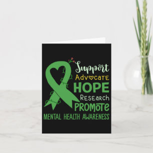 We Draag het Green Mental Health Awareness Support Kaart