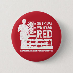 We Draag Red Vrijdag Soldier Ronde Button 5,7 Cm