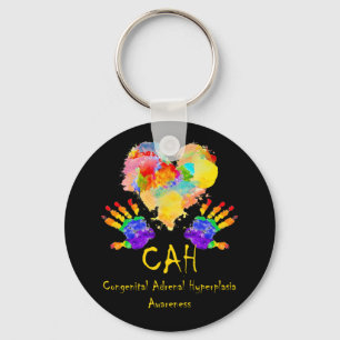 We Draag regenbooghartslag voor aangeboren bijnier Sleutelhanger