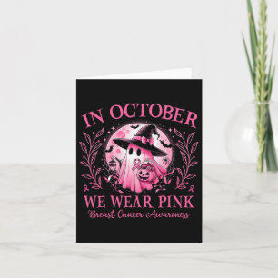 We Draag Roze Borstkanker Bewustzijn Halloween Gho Kaart