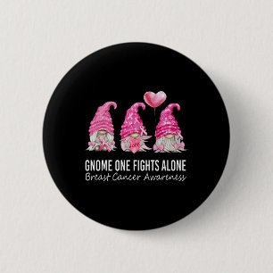 We Draag roze gnoom gnomen Breast Cancer Bewusthei Ronde Button 5,7 Cm