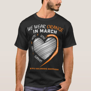 We Draag Sinaasappel in maart multiple sclerose T-shirt