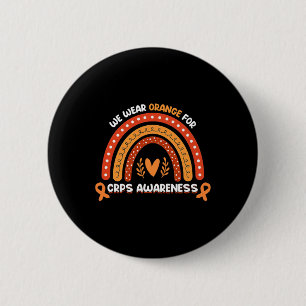 We Draag Sinaasappel voor CRPS Awareness Month Sin Ronde Button 5,7 Cm