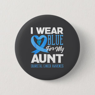 We dragen blauw voor mijn tante Colorectale kanker Ronde Button 5,7 Cm