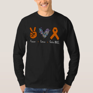 We dragen oranje MS Multiple Sclerose Vrede Liefde T-shirt