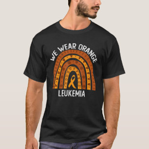 We dragen oranje regenboog voor carcinomen bewustz t-shirt