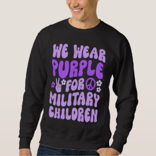 We dragen paars voor militair kinderen trui