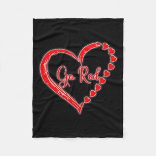 We dragen rood in februari, Go Red Hartziekte bewu Fleece Deken