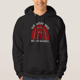 We dragen rood voor AIDS HIV-bewustzijn Hoodie